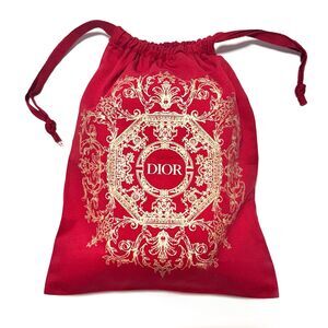 Dior drawstring bag red and gold edition